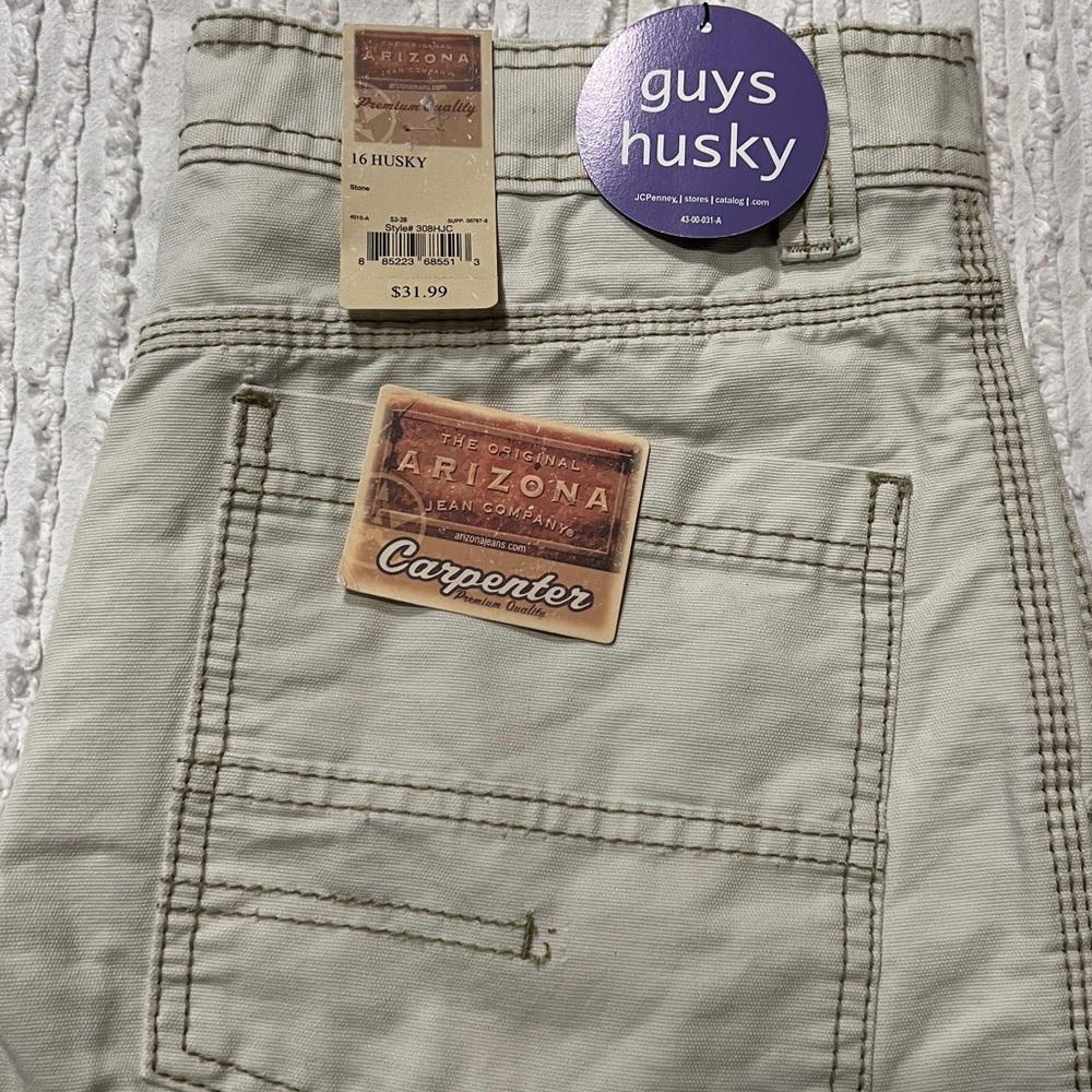 Arizona Jean Company Carpenter Shorts Big boys 16 Husky. 2 are NWT. 2 are GUC.